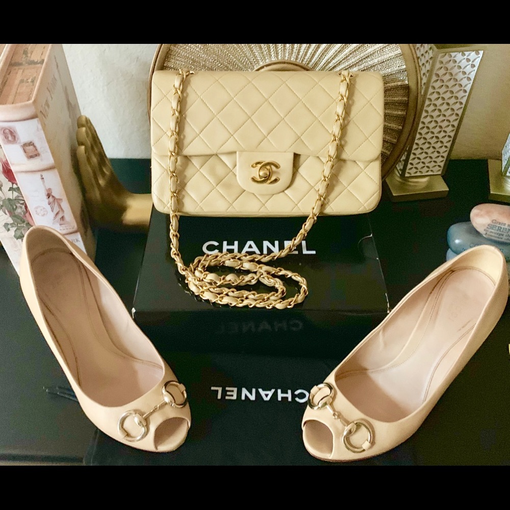 SOLD Chanel double flap Bag(Shoes are for display)
